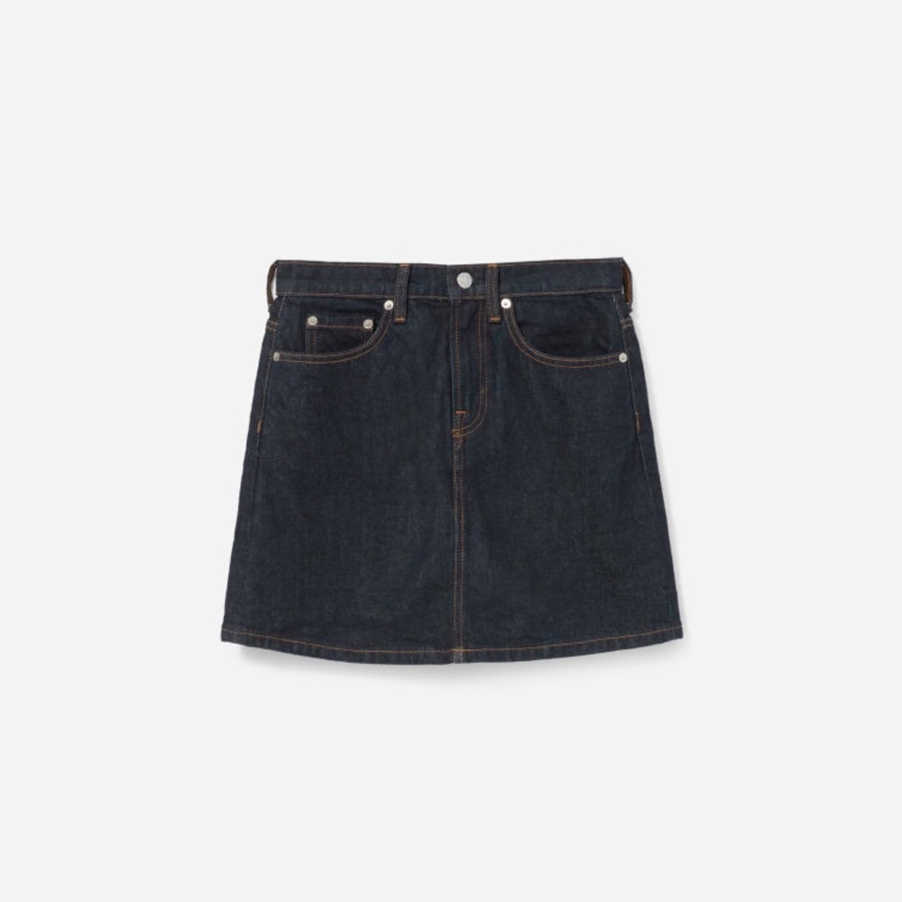 Everlane Denim Skirt in Dark Indigo